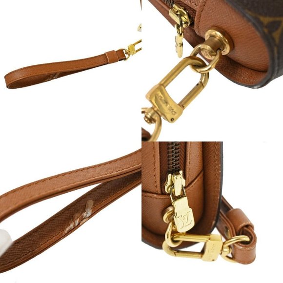 LOUIS VUITTON Orsay Clutch Hand Bag Monogram Leather Brown France - Picture 3 of 15